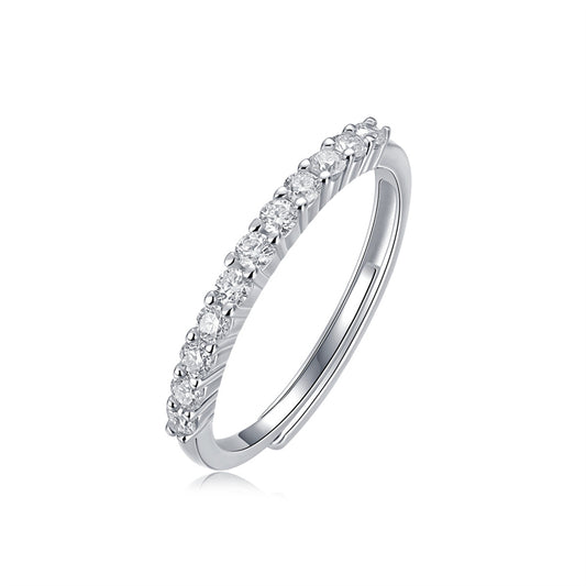 Delicate Geometric Ring with Moissanite