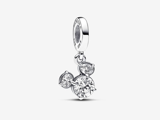 Disney Mickey Mouse Sparkling Head Silhouette Dangle Charm