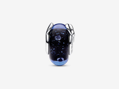 Disney Mickey Mouse & Minnie Mouse Blue Murano Glass Charm