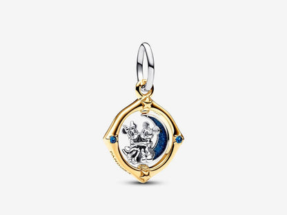 Disney Mickey Mouse & Minnie Mouse Two-tone Spinning Moon Dangle Charm