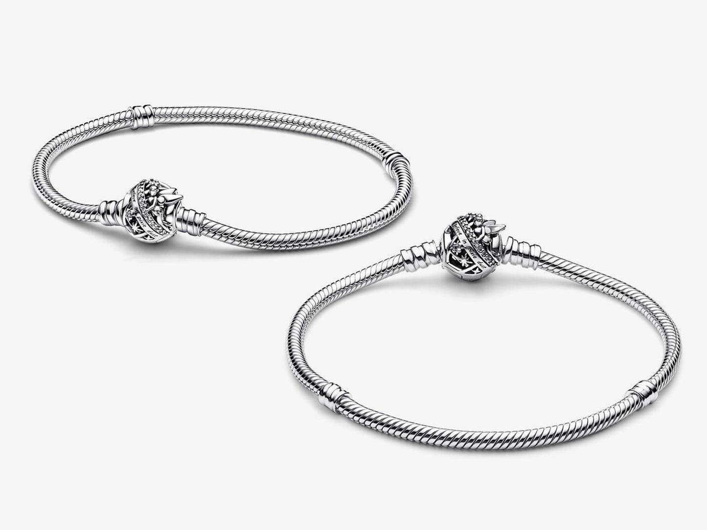 Disney Tinker Bell Clasp Moments Snake Chain Bracelet