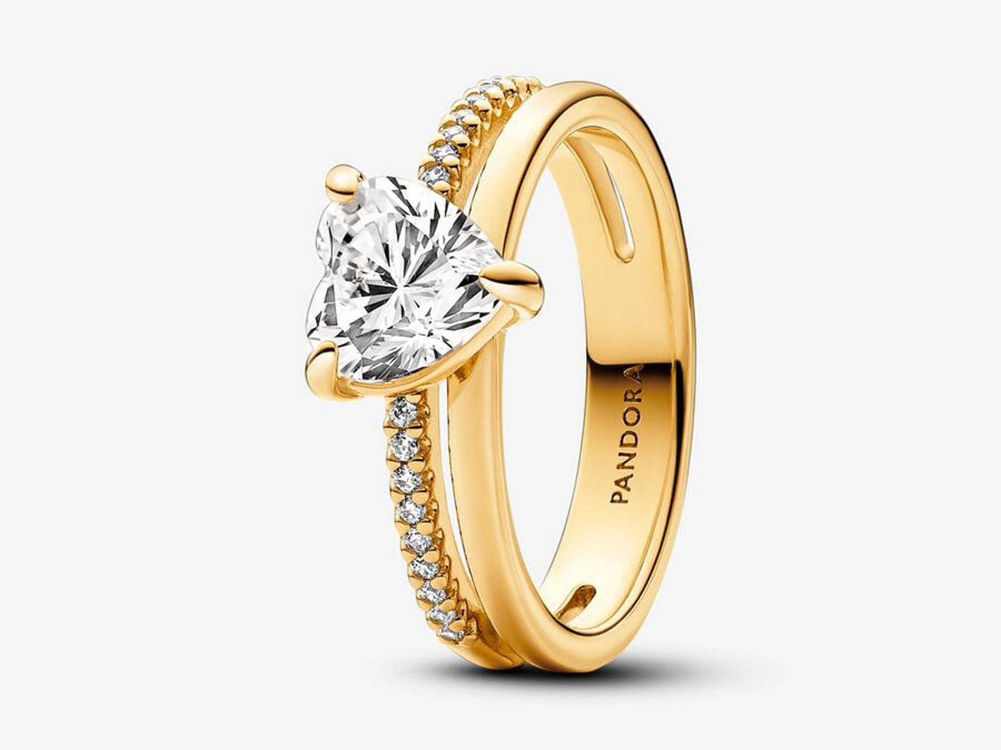 Double Band Heart Ring