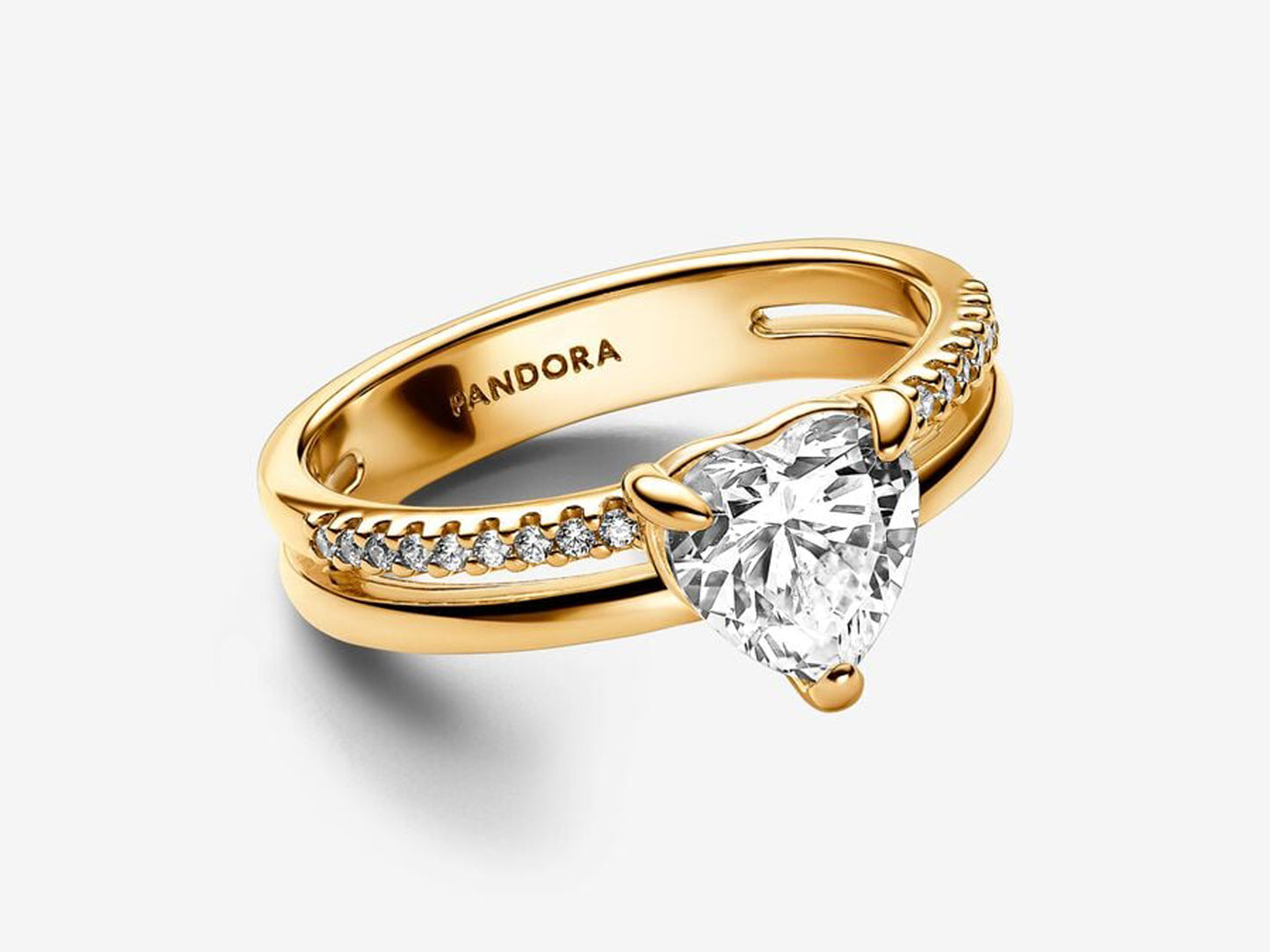 Double Band Heart Ring