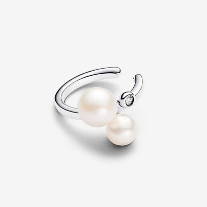 Duo Treated Freshwater Cultured Pearls Ear Cuff