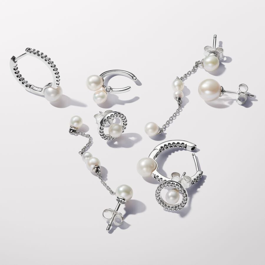 Duo Treated Freshwater Cultured Pearls Ear Cuff