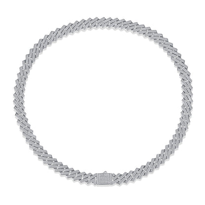 Dynamic Men's Moissanite Necklace with Circular Pendant