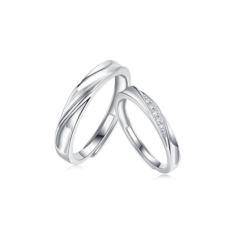 Edgy Adjustable Band Set for Couples