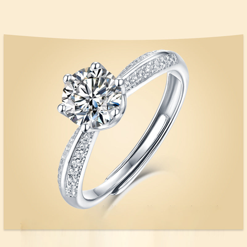 Edgy Half Eternity Moissanite Band