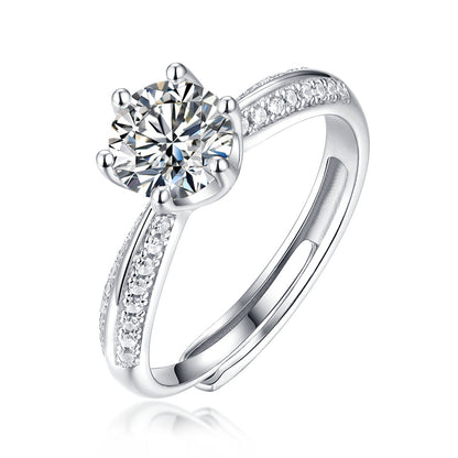 Edgy Half Eternity Moissanite Band