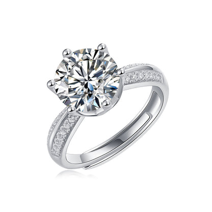 Edgy Half Eternity Moissanite Band