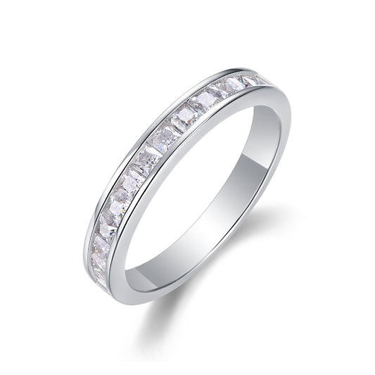 Elegant 925 Silver Square Shape Ring