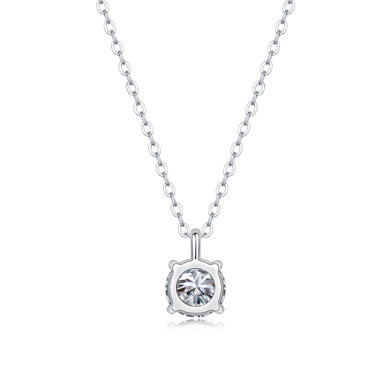 Elegant Four-Prong Moissanite Necklace for Women