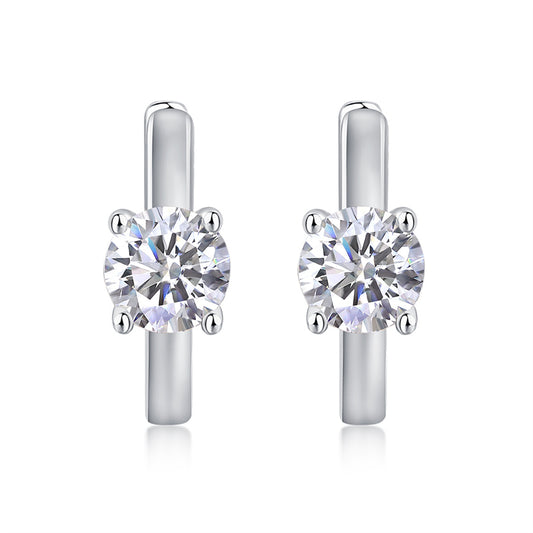 Elegant Geometric Moissanite Stud Earrings