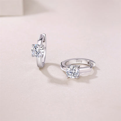 Elegant Geometric Moissanite Stud Earrings