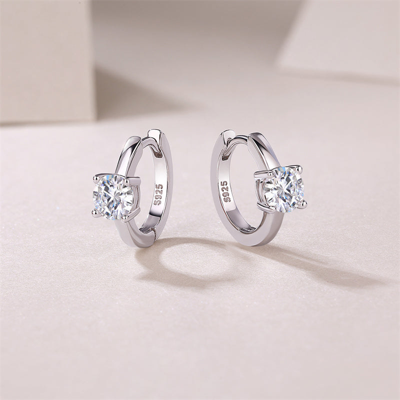 Elegant Geometric Moissanite Stud Earrings
