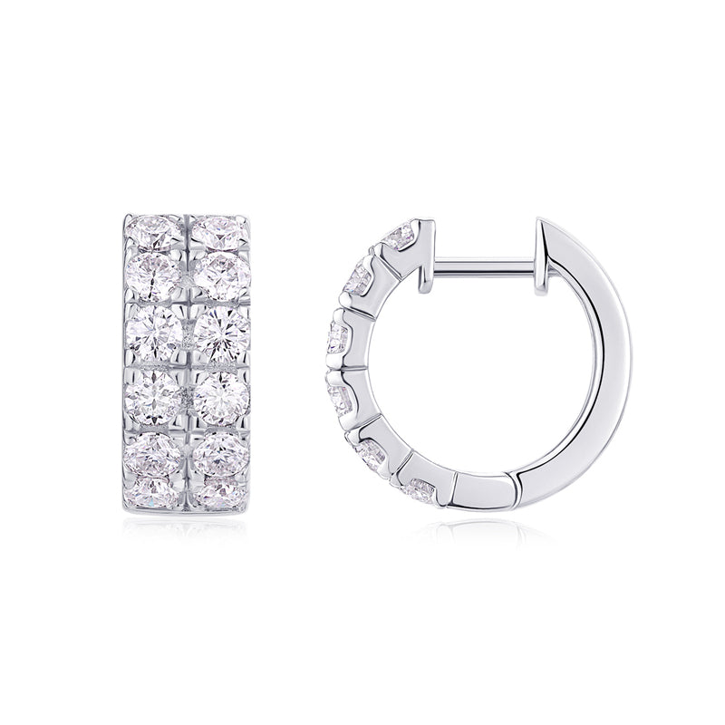Elegant Geometric Moissanite Stud Earrings for Unisex