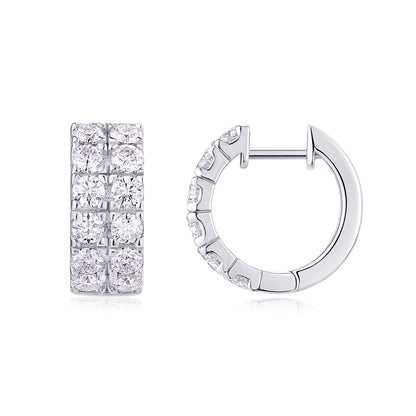 Elegant Geometric Moissanite Stud Earrings for Unisex