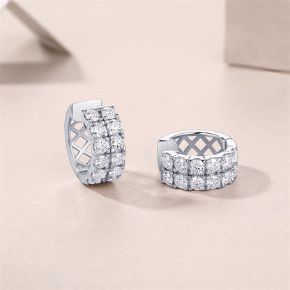 Elegant Geometric Moissanite Stud Earrings for Unisex
