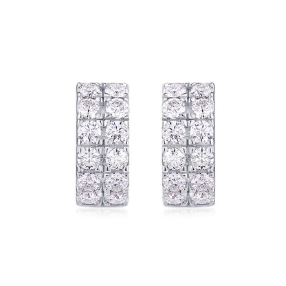 Elegant Geometric Moissanite Stud Earrings for Unisex