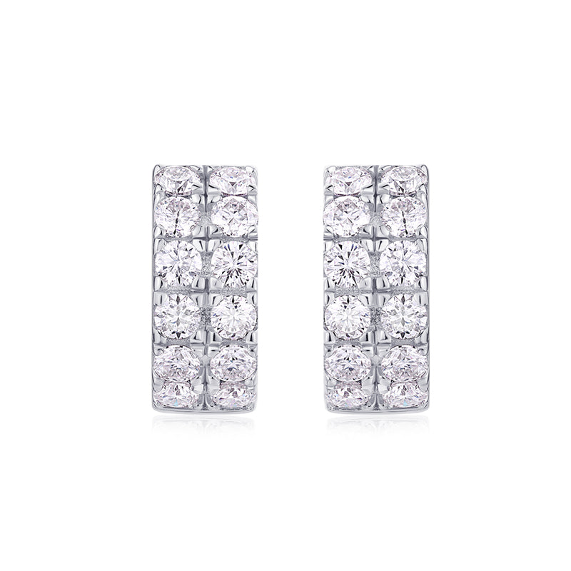Elegant Geometric Moissanite Stud Earrings for Unisex
