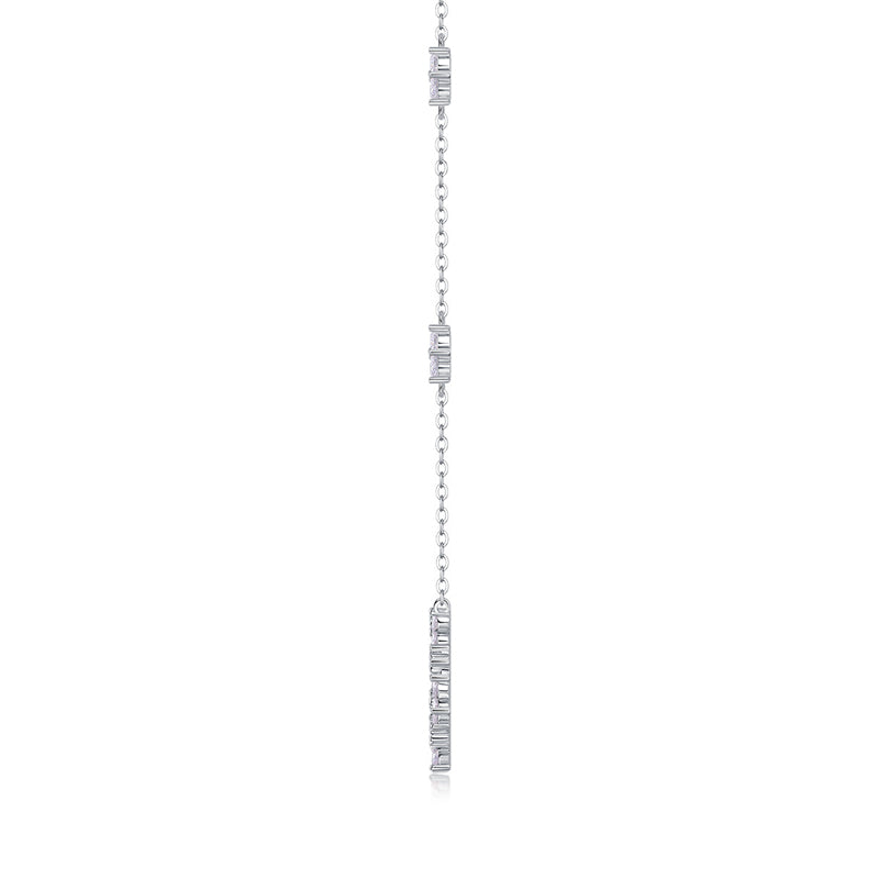 Elegant Geometric Pendant Necklace with Moissanite for Women