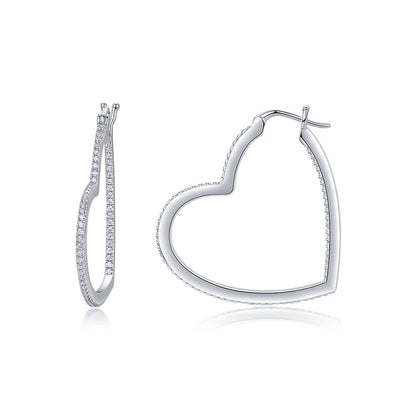 Elegant Heart Moissanite Earrings for Office Wear