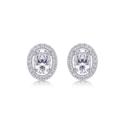 Elegant Oval Shape Moissanite Stud Earrings