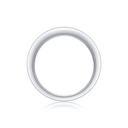 Elegant Round Moissanite Ring in 925 Silver