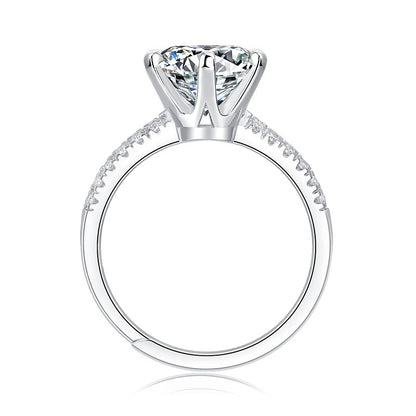 Elegant Six-Prong Ring with Moissanite
