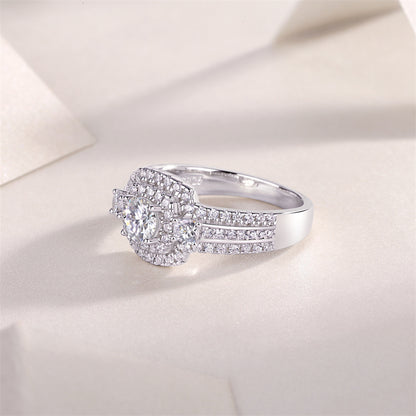 Elegant Square Moissanite Ring in 925 Silver