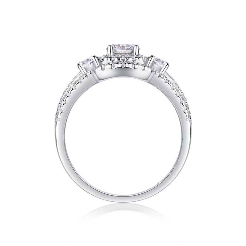 Elegant Square Moissanite Ring in 925 Silver