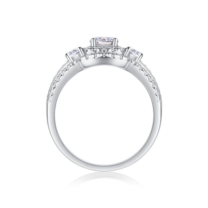 Elegant Square Moissanite Ring in 925 Silver