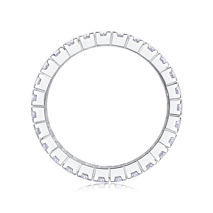 Elegant Women’s Moissanite Silver Band