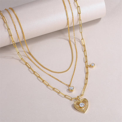 Elegant Women's Silver Necklace with Round Moissanite Pendant