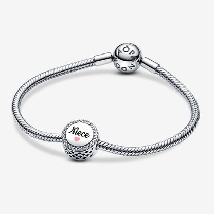 Engravable Niece Sterling Silver Charm
