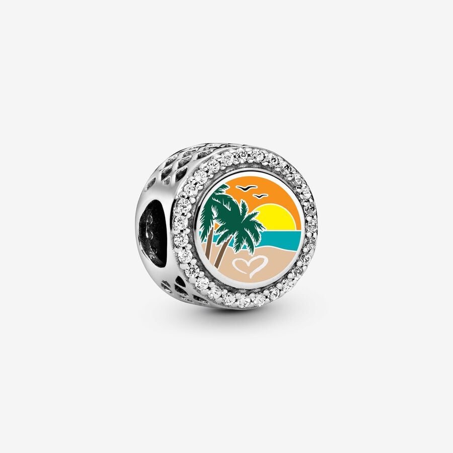 Sand Heart Vacation Charm