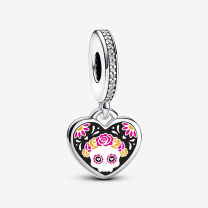 Sugar Skull Sterling Silver Charm