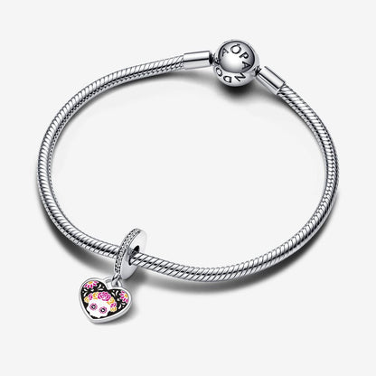 Sugar Skull Sterling Silver Charm