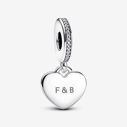 Engravable Heart Tag Dangle Charm