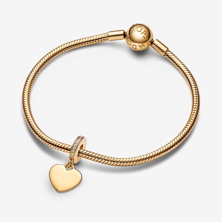 Engravable Heart Tag Dangle Charm