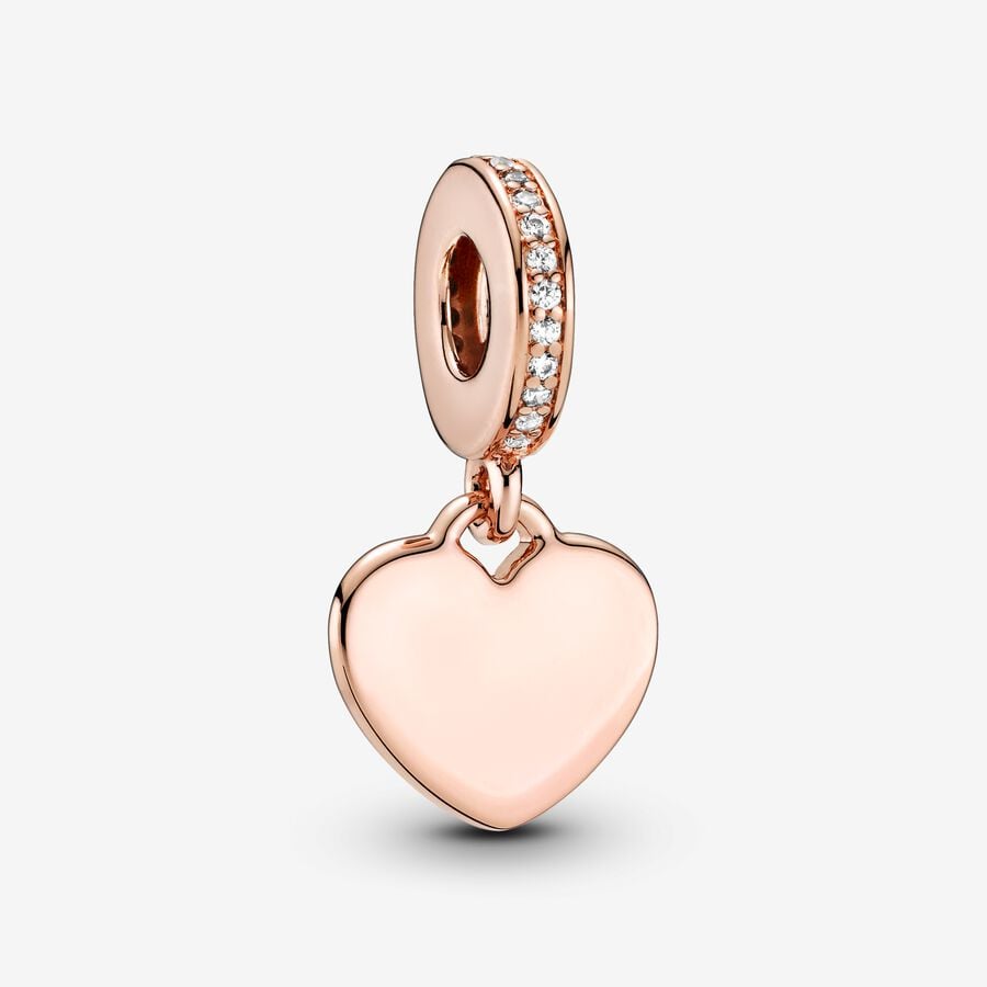 Engravable Heart Tag Dangle Charm