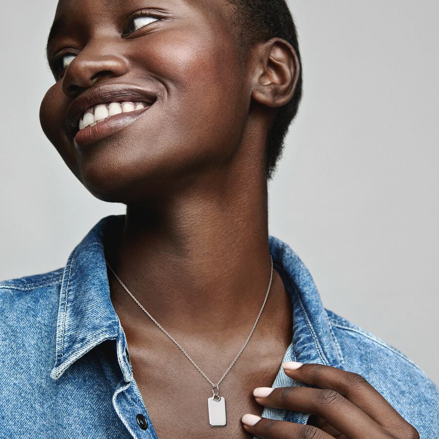 Engravable Rectangle Tag Pendant