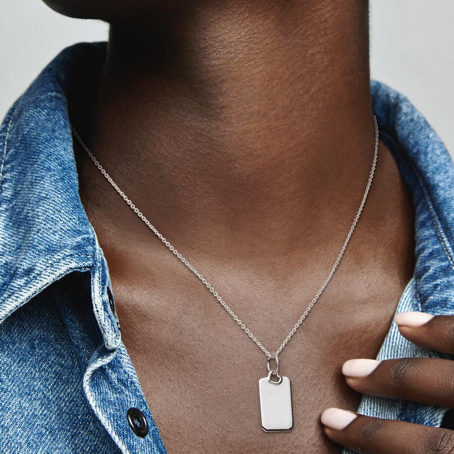 Engravable Rectangle Tag Pendant