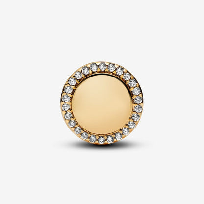 Engravable Gold Button Charm