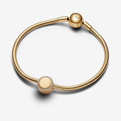 Engravable Gold Button Charm