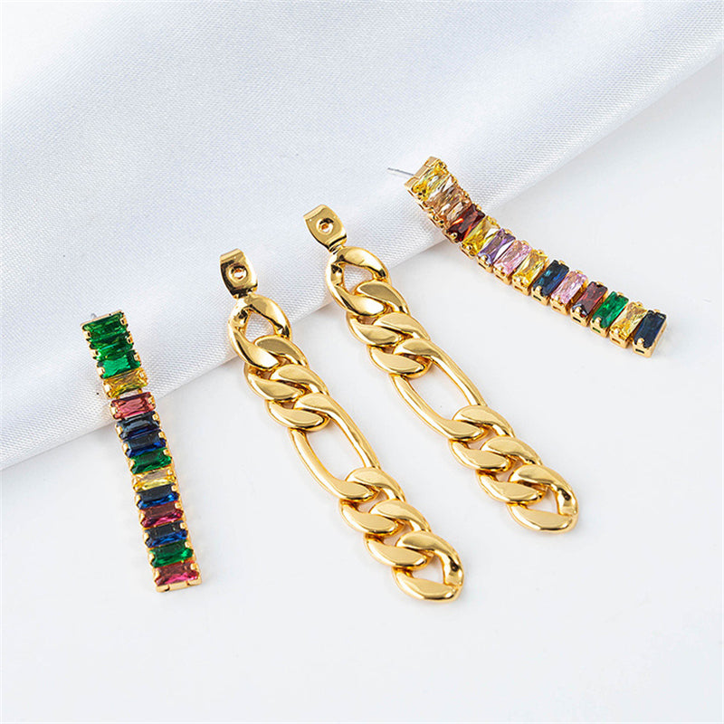 Ethnic-inspired Geometric Gold-plated Brass Hoop Earrings - Bohemian Tribal Style