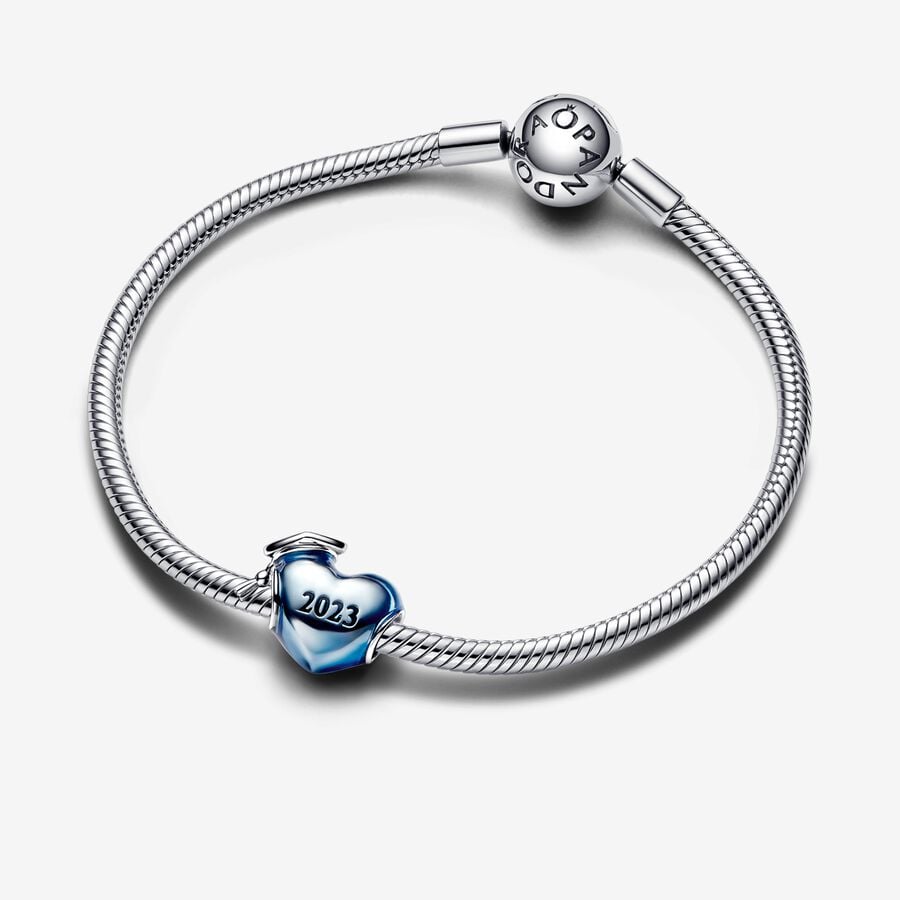 Blue 2023 Graduation Heart Charm
