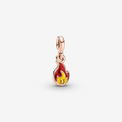 Burning Flame Mini Dangle Charm