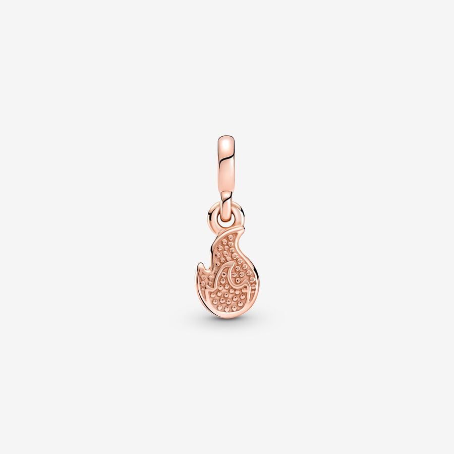 Burning Flame Mini Dangle Charm