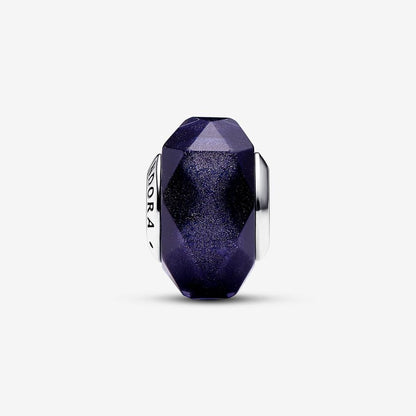 Faceted Blue Murano Glass Charm